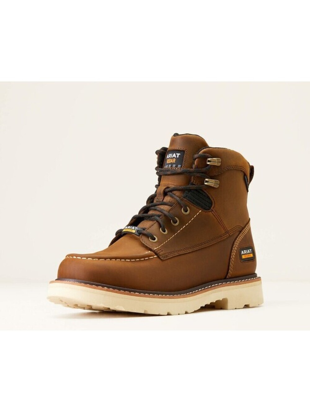 NEW Ariat Rebar Lift 6" H20 Mens Size 10 Distressed Brown WATERPROOF, No Box